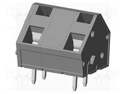 Connector: PCB terminal block; terminal; angled 45°; on PCBs