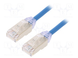 Patch cord; F/UTP,TX6A-28™; 6a; solid; Cu; LSZH; blue; Len: 1m; 28AWG