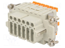 Connector: HDC; female; CDSH; PIN: 18; 18+PE; size 57.27; 10A; 400V