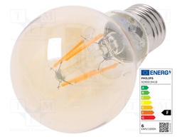 LED lamp; warm white; E27; 230VAC; 400lm; P: 4W; 2500K; CRImin: 80