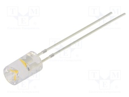 LED; 5mm; white warm; 1560÷2180mcd; 120°; 2.5÷5V; Lens: transparent