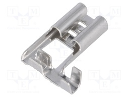 Terminal: flat; 6.3mm; 0.8mm; female; 0.5÷1mm2; crimped; for cable