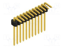 Connector: pin strips; pin header; male; PIN: 11; 1.27mm; THT; 1x11
