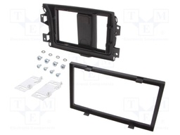 Radio mounting frame; Fiat; 2 DIN; black gloss