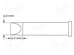 Soldering Tip, 60° Chisel/Power, 6 x 6 mm, Soldering Station