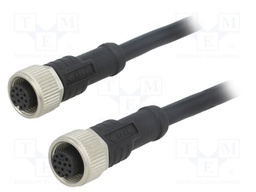 Cable: for sensors/automation; PIN: 12; M12-M12; 1m; plug; plug