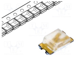 LED; SMD; 0603; blue; 11.2÷15mcd; 1.6x0.8x0.55mm; 130°; 2.8÷3.05V