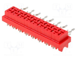 Socket; Micro-MaTch; female; PIN: 16; THT; on PCBs; Layout: 2x8