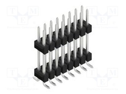 Connector: pin strips; pin header; male; PIN: 16; 2.54mm; SMT; 2x8