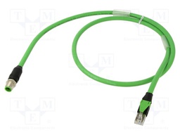 Cable: for sensors/automation; PIN: 4; 1m; 60VDC; 1.5A; Cores: 4; PUR