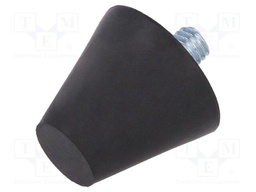 Vibroisolation foot; Ø: 20mm; Shore hardness: 55±5; 407N; 96N/mm