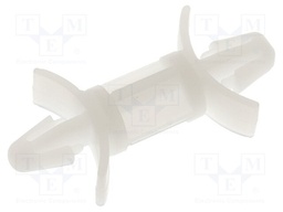 Assembly stud; polyamide; L: 12.7mm; latch/latch; Ø2: 4mm; Ø1: 4mm