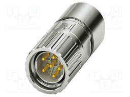Connector: M23; plug; PIN: 6; crimped; straight; M23 PRO; 30A; 630V