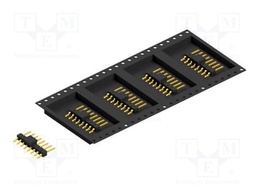 Connector: pin strips; pin header; male; PIN: 8; 2.54mm; SMT; 1x8