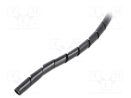 Spiral wrapping; ØBundle : 6÷60mm; polyetylene; black; L: 10m