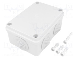 Enclosure: junction box; X: 80mm; Y: 120mm; Z: 50mm; ABS,polystyrene