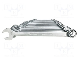 Wrench-set; combination spanner; Chrom-vanadium steel; 14pcs.