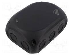 Enclosure: junction box; IP66; with membrane cable glands; black