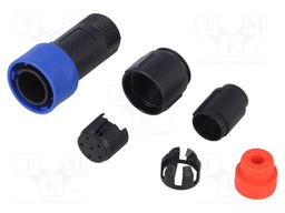 Connector: circular; plug; male; PIN: 6; w/o contacts; for cable