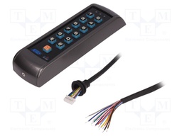 RFID combination lock; IP50; 12VDC; wall mount; -20÷70°C