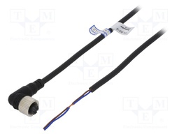Connection lead; M12; PIN: 2; angled; 2m; plug; Insulation: PVC