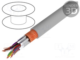 Wire; Li-2Y-CY-PIMF; 5x2x0,5mm2; PVC; grey; 250V