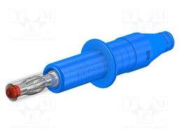 Plug; 4mm banana; 32A; 600V; blue; 2.5mm2; Plating: nickel plated