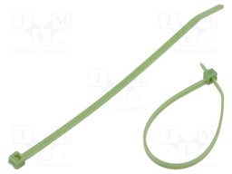 Cable Tie, Pan Ty® Locking, PP (Polypropylene), Green, 142 mm, 3.6 mm, 35 mm, 18 lb