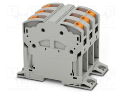Splice terminal: rail; PA; L: 108.3mm; ways: 3; terminals: 6; W: 75mm