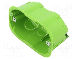Enclosure: junction box; X: 110mm; Y: 73mm; Z: 50mm; plastic; green