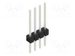 Connector: pin strips; pin header; male; PIN: 4; 2.54mm; THT; 1x4