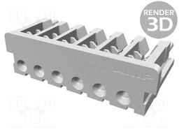 Plug; wire-board; female; 2mm; PIN: 6; for cable; straight