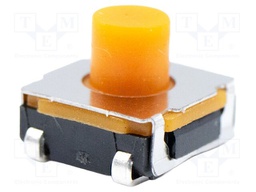 Microswitch TACT; SPST-NO; Pos: 2; 0.05A/12VDC; SMT; 3.43N; 5.2mm