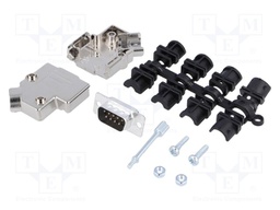 D-Sub; PIN: 9; plug; male; shielded,stamped and formed contacts