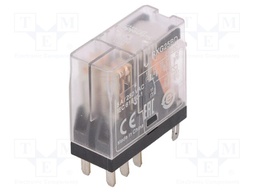 Relay: electromagnetic; DPDT; Ucoil: 24VDC; 5A/250VAC; 5A/30VDC; 5A