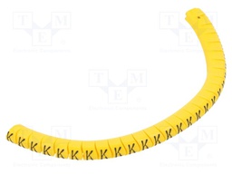 Markers for cables and wires; Label symbol: K; 2.5÷5mm; PVC; PA