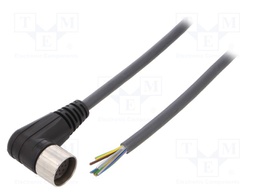 Connector: M23; plug; PIN: 12; female; cables; angled 90°; 8A; IP67