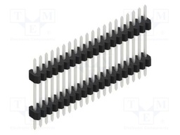 Connector: pin strips; pin header; male; PIN: 20; 1.27mm; THT; 1x20