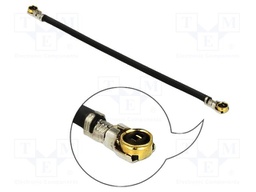 Cable; 45mm; IPEX MHF 4L,both sides; black; Øcable: 1.13mm; 50Ω