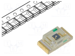 Phototransistor; 1206; 940nm; 30V; 120°; Lens: transparent