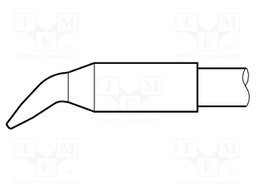 Tip; bent chisel; 1.2x0.7mm; longlife
