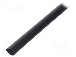 Heat shrink sleeve; glued; 40mm; L: 1m; black; Temp: -25÷125°C