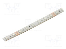 LED tape; RGB; 5050; LED/m: 60; 10.5mm; white PCB; IP65; 120°; 24VDC