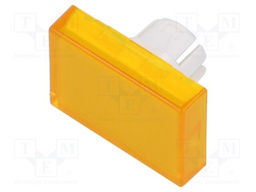Actuator lens; 16mm; 51; yellow; plastic; 15.3x21.5mm