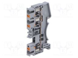 Splice terminal: rail; DS; for DIN rail mounting; spring clamp
