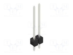Connector: pin strips; pin header; male; PIN: 2; 2.54mm; THT; 1x2