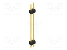 Connector: pin strips; pin header; male; PIN: 2; 2.54mm; THT; 1x2