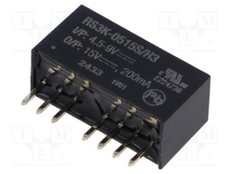Converter: DC/DC; 3W; Uin: 4.5÷9V; Uout: 15VDC; Iout: 200mA; SIP8