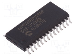 DsPIC microcontroller; SRAM: 16kB; Memory: 128kB; SO28; 3÷3.6VDC