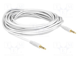 Cable; Jack 3,5mm 4pin plug,both sides; 5m; Plating: gold-plated